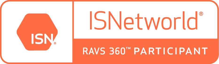 Logo of ISNetworld with RAVS 360™ Program text.